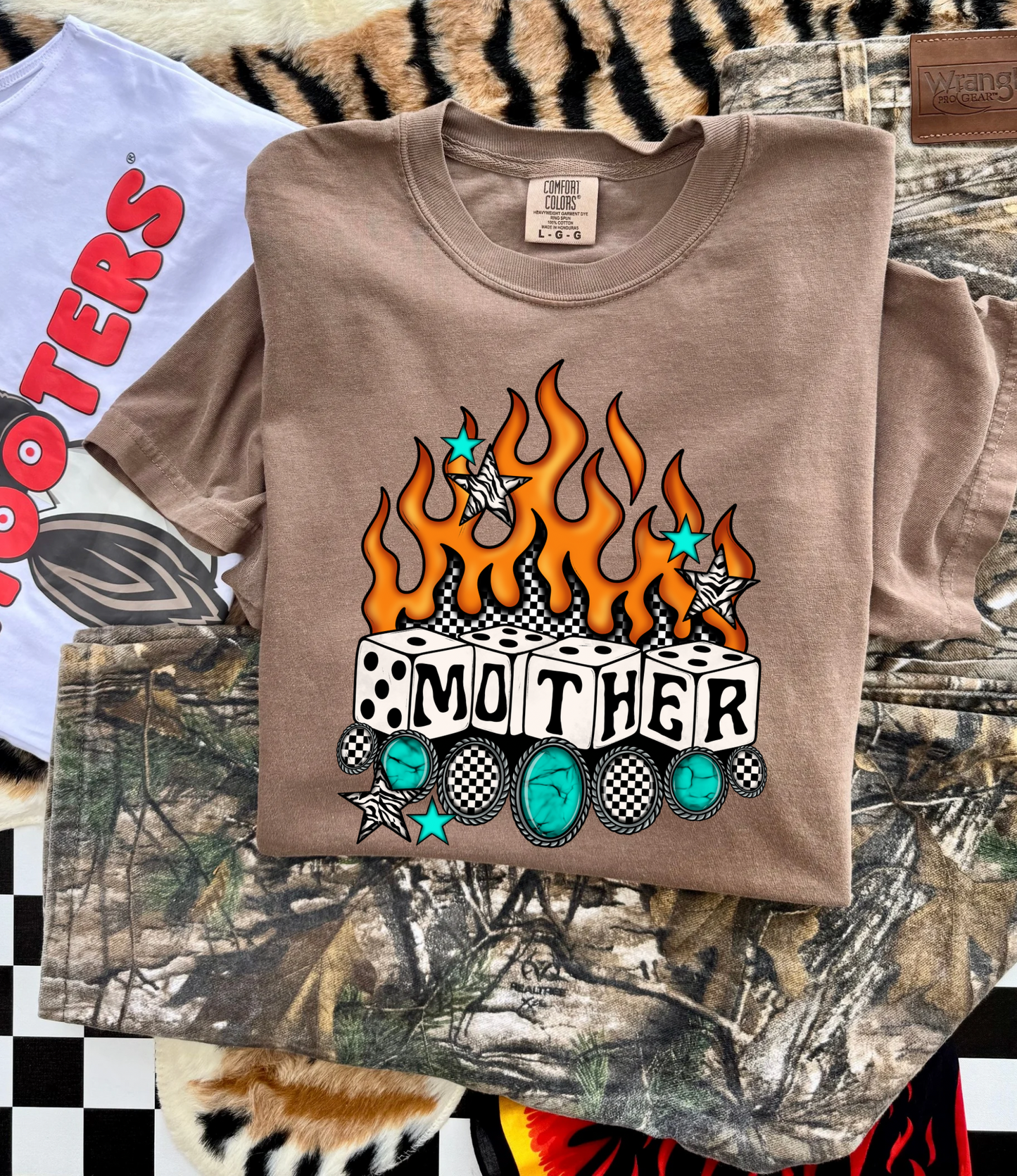 Flamin Mother Dice tee