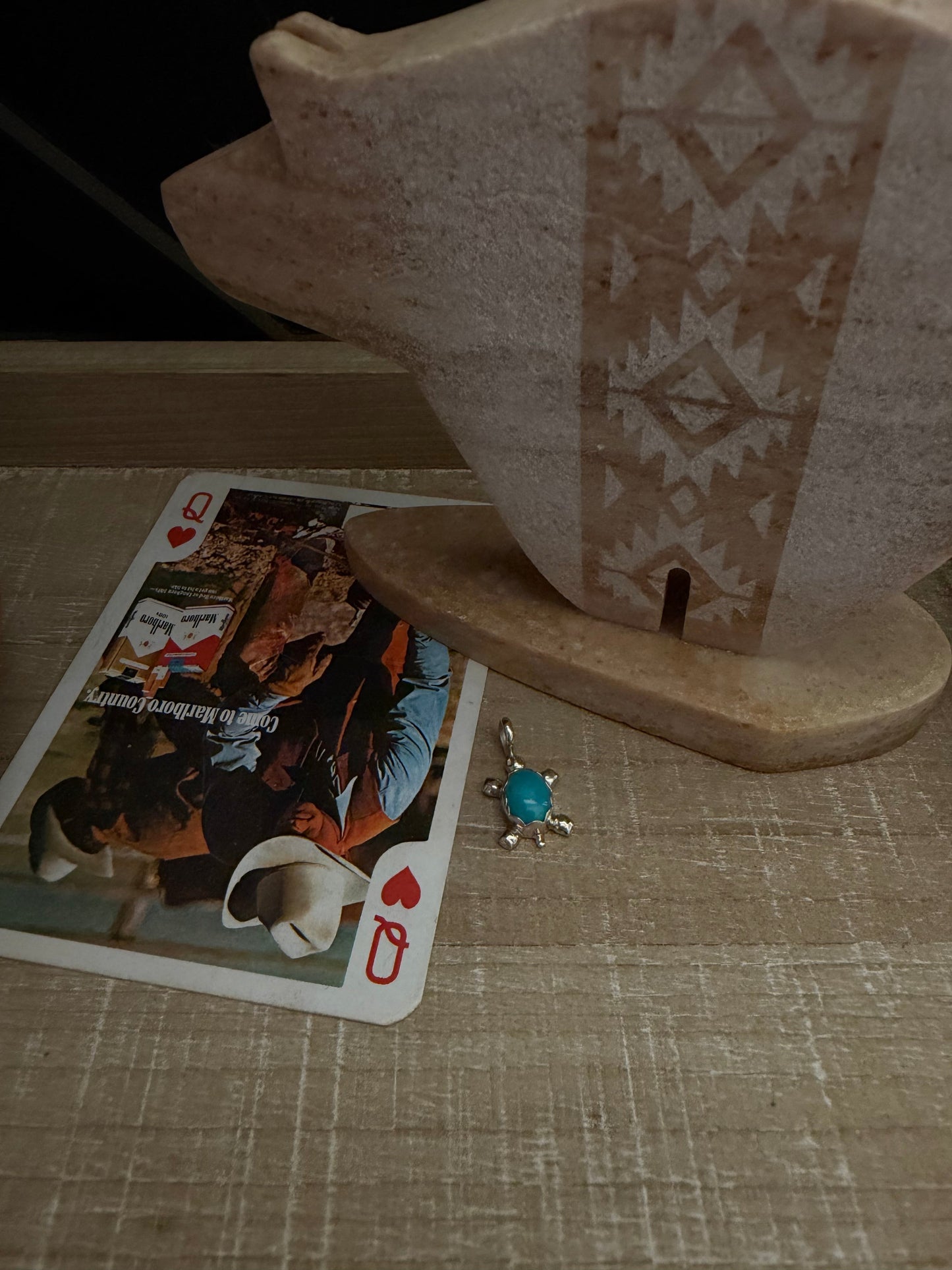 THERESA KINSEL TURQUOISE TURTLE PENDANT