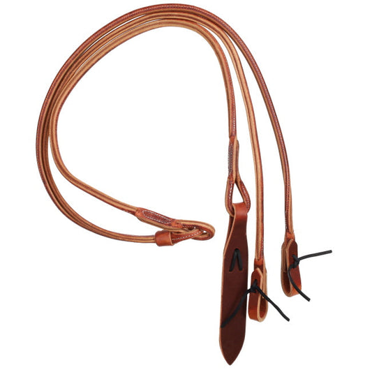 Harness Leather Romal Reins with Popper. Made in the USA