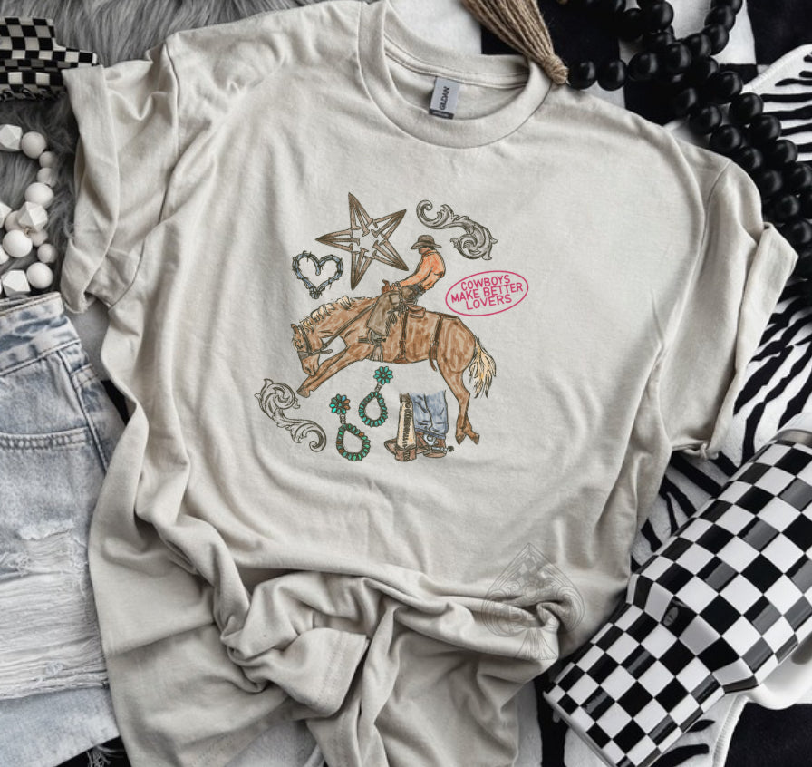 Cowboy Lovers Collage - Graphic