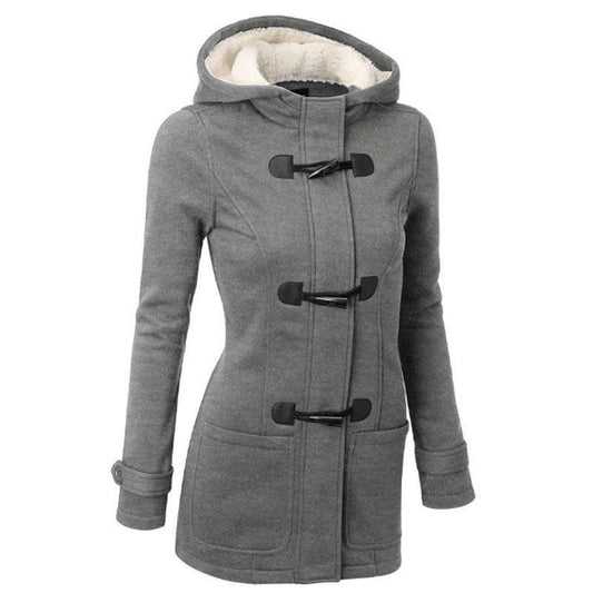 Cow Horn Button Hooded Jacket | Cozy & Stylish for the Modern Cowgirl