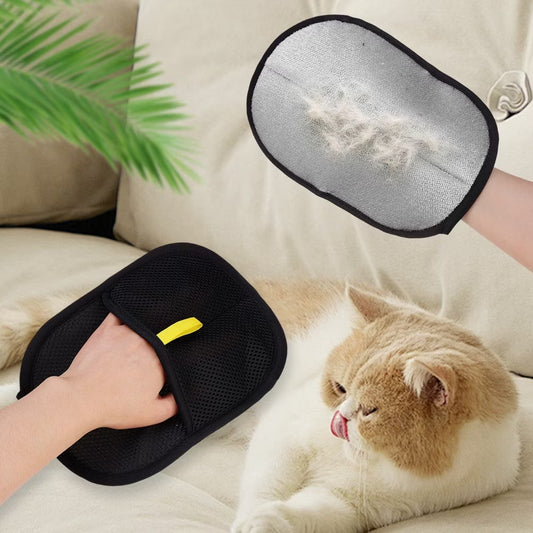 Pet static hair removal gloves household sofa clothes brush two-way adhesive hair removal gloves hair cleaning
