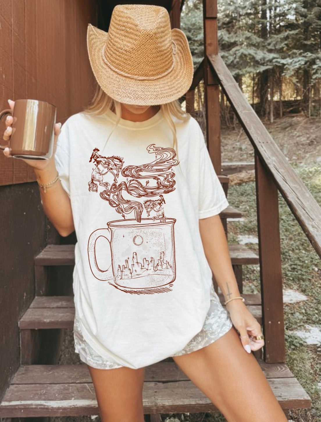 Cowboy coffee tee