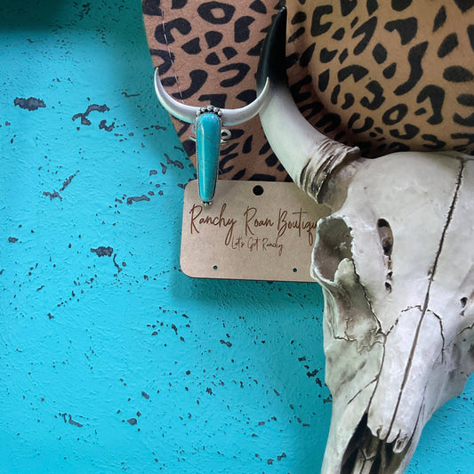 Turquoise Longhorn Buffalo Stone Ring