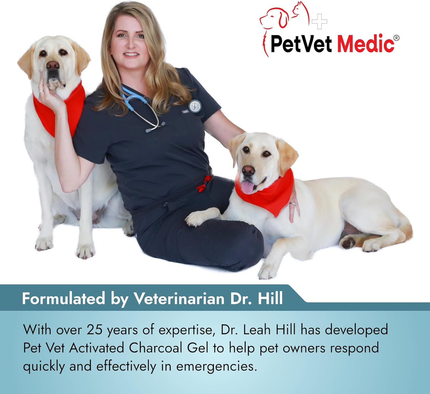 Pet Vet Activated Charcoal Gel for Dogs & Cats (60 mL) – Veterinary-Formulated, Natural Beef Flavor, Fast Toxin Adsorption for Poisoning, Stomach Upset, Diarrhea & Gas Relief – Made in USA