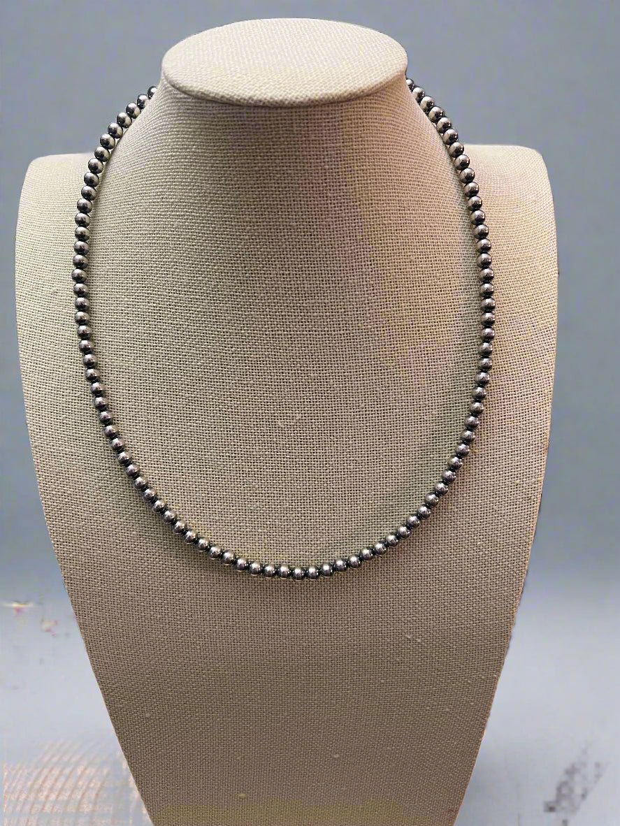 5mm Sterling Pearl Necklace - 18 inch