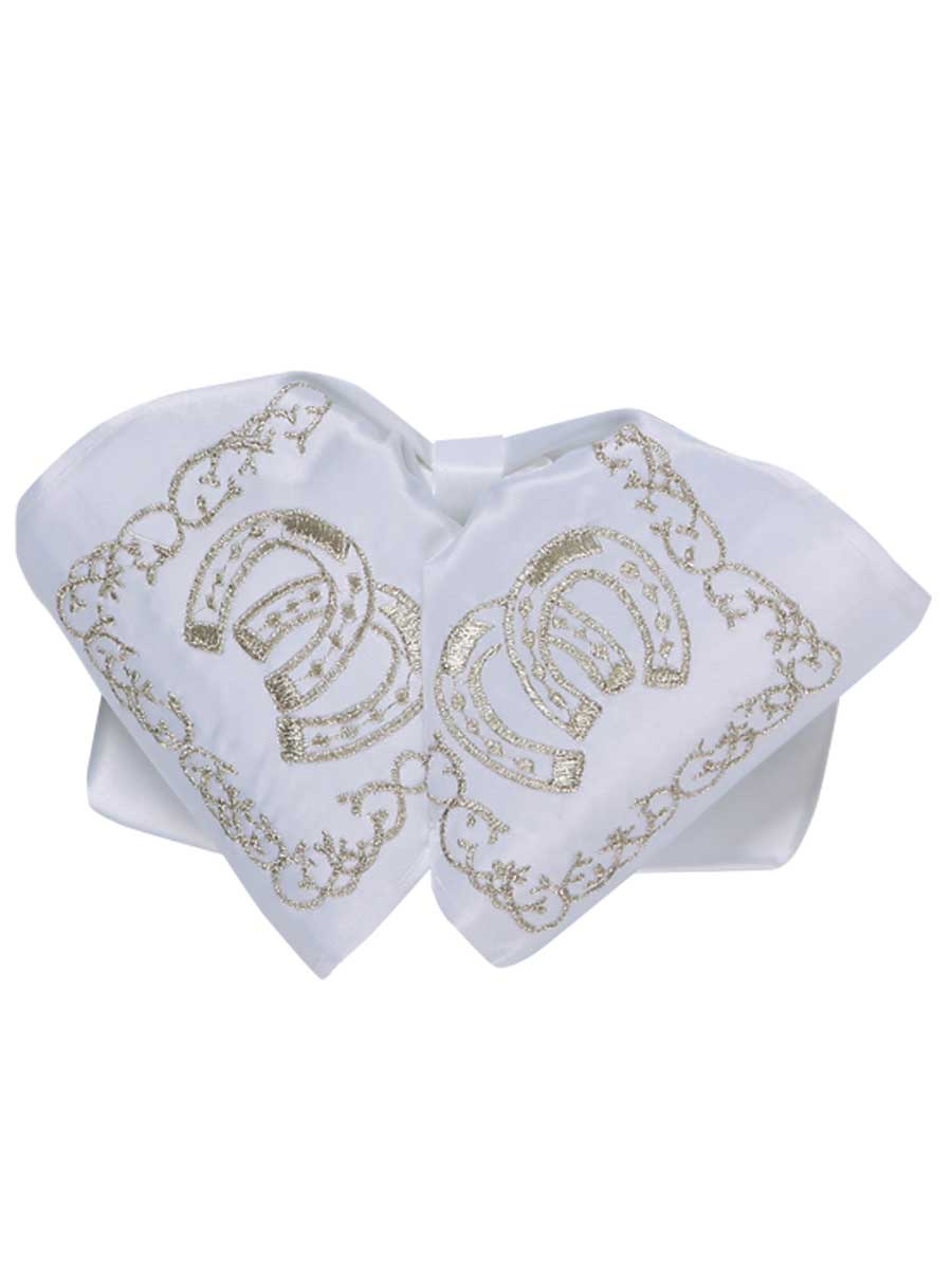 Mexican Charro Bow Tie 100% Polyester White/Silver 600120