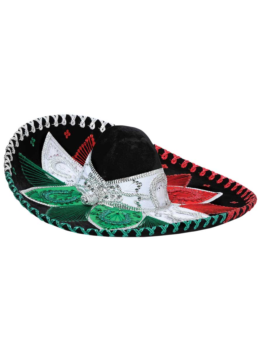 Mexican Charro Hat Velvet in Tricolor