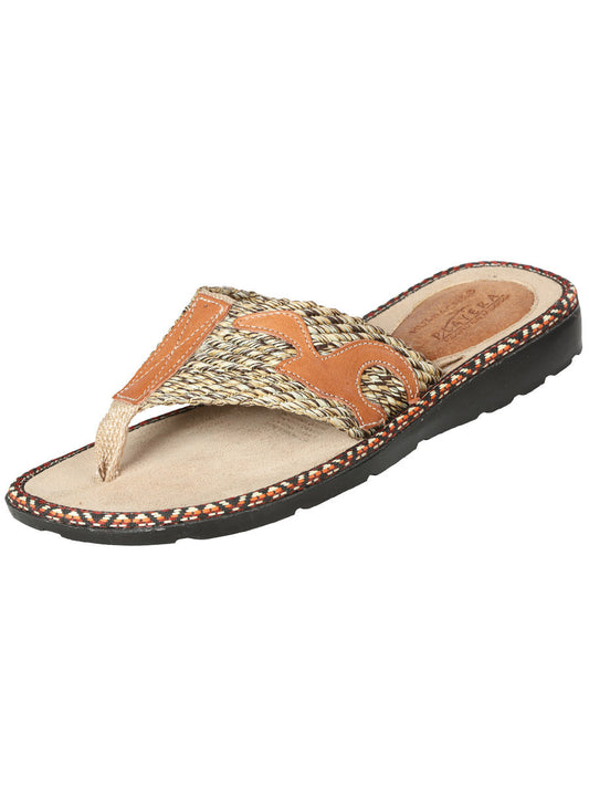 Mexican Artisanal Sandals Leather Cinammon 602982