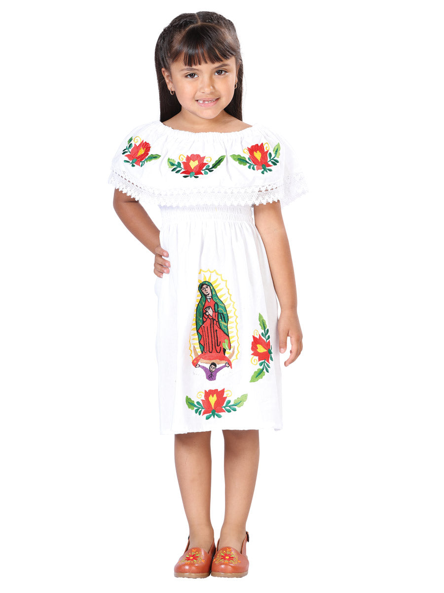 Artisanal Mexican Dress 100% Cotton in White