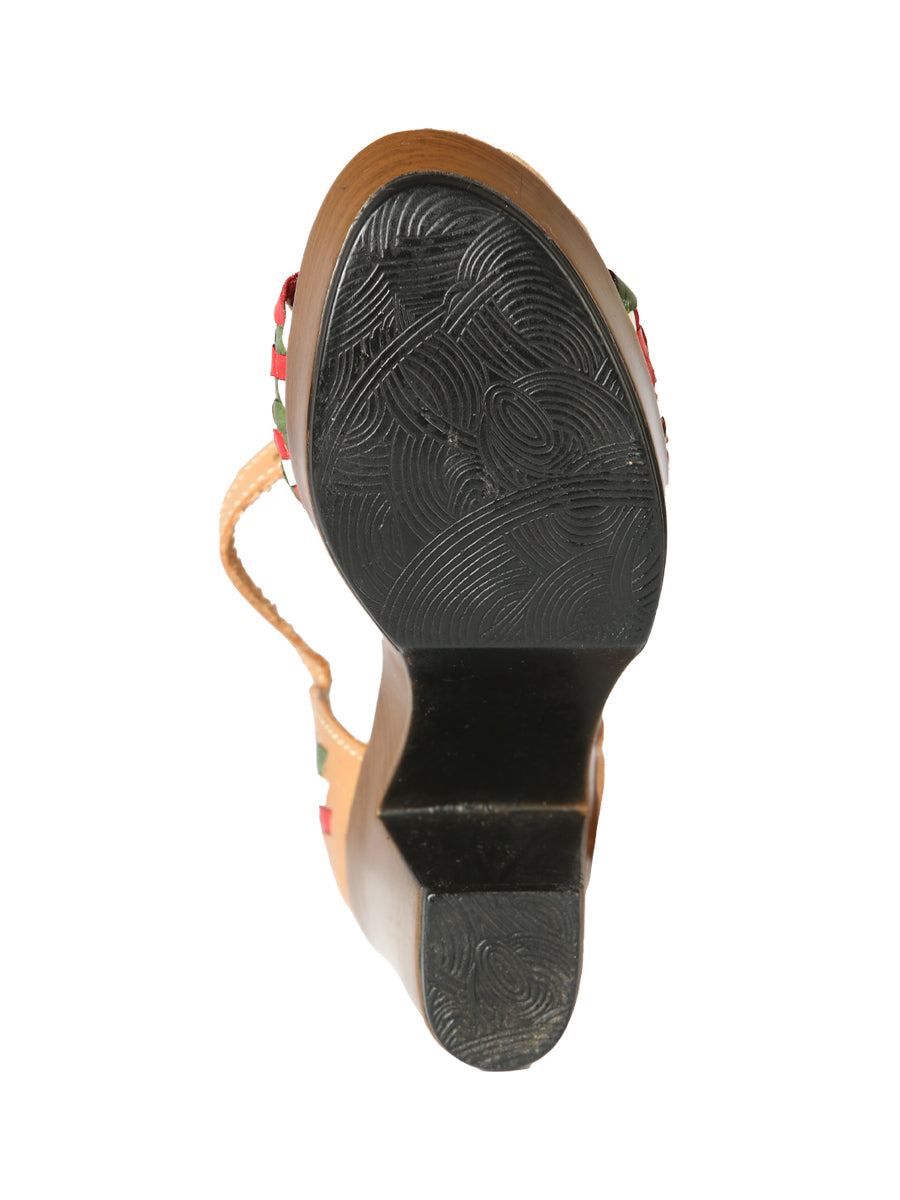 Mexican Artisanal Sandals Leather Tricolor 603941
