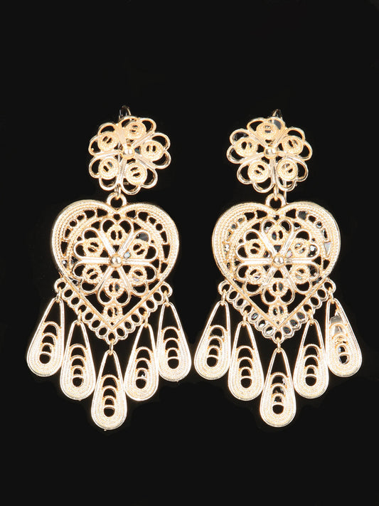 Mexican Artisanal Aretes Filigrana Gold 604025