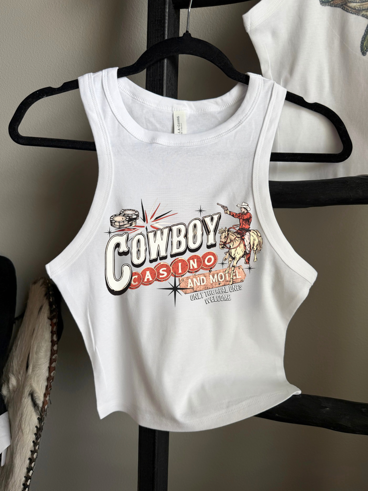 Cowboy Casino Cropped Tank
