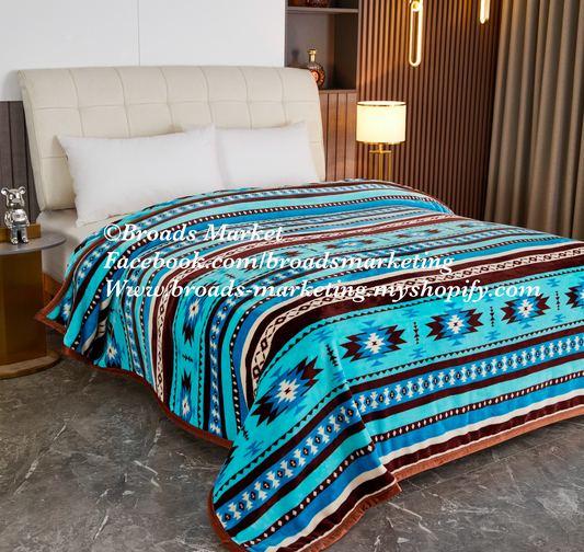 Colbert Turquoise Blue Ziglag Super Plush
