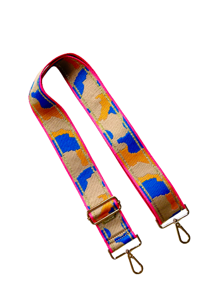 Camo Print Adjustable Bag Strap - Gold Hardware