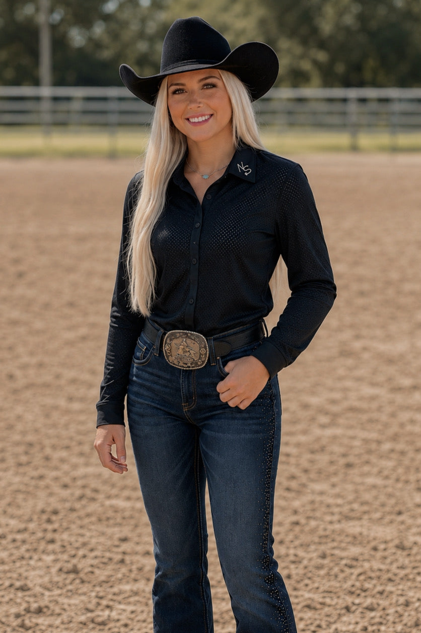 Breeze Perforated Performance Pull Over Rodeo Shirt
