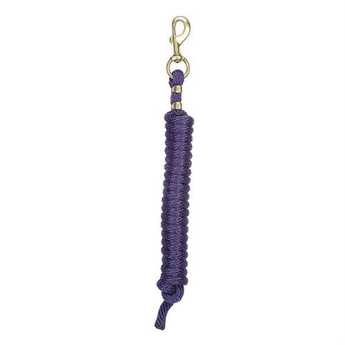 Poly Lead Rope with a Solid Brass 225 Snap - Purple