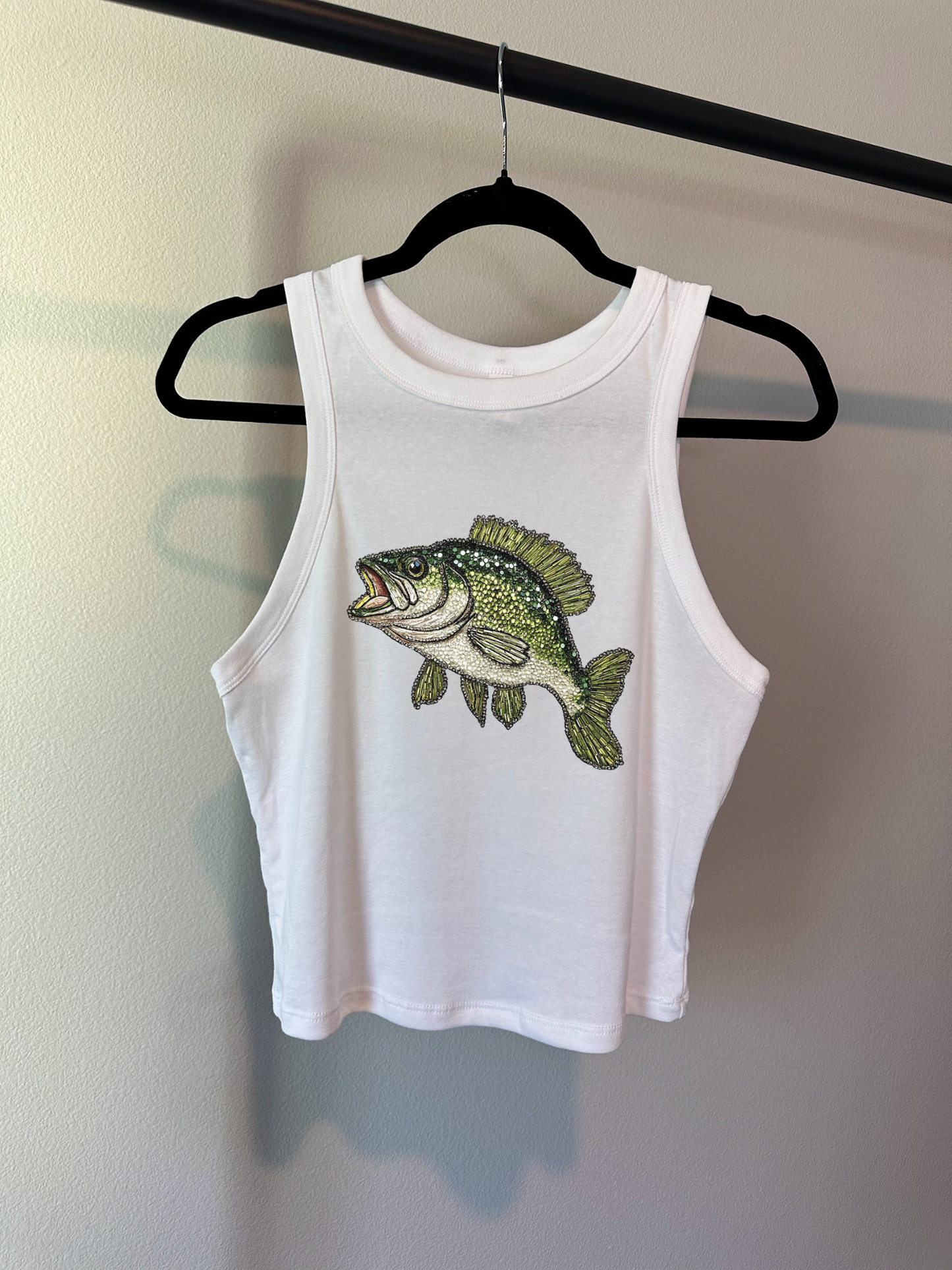 Rhinestone Bass Cropped Tank