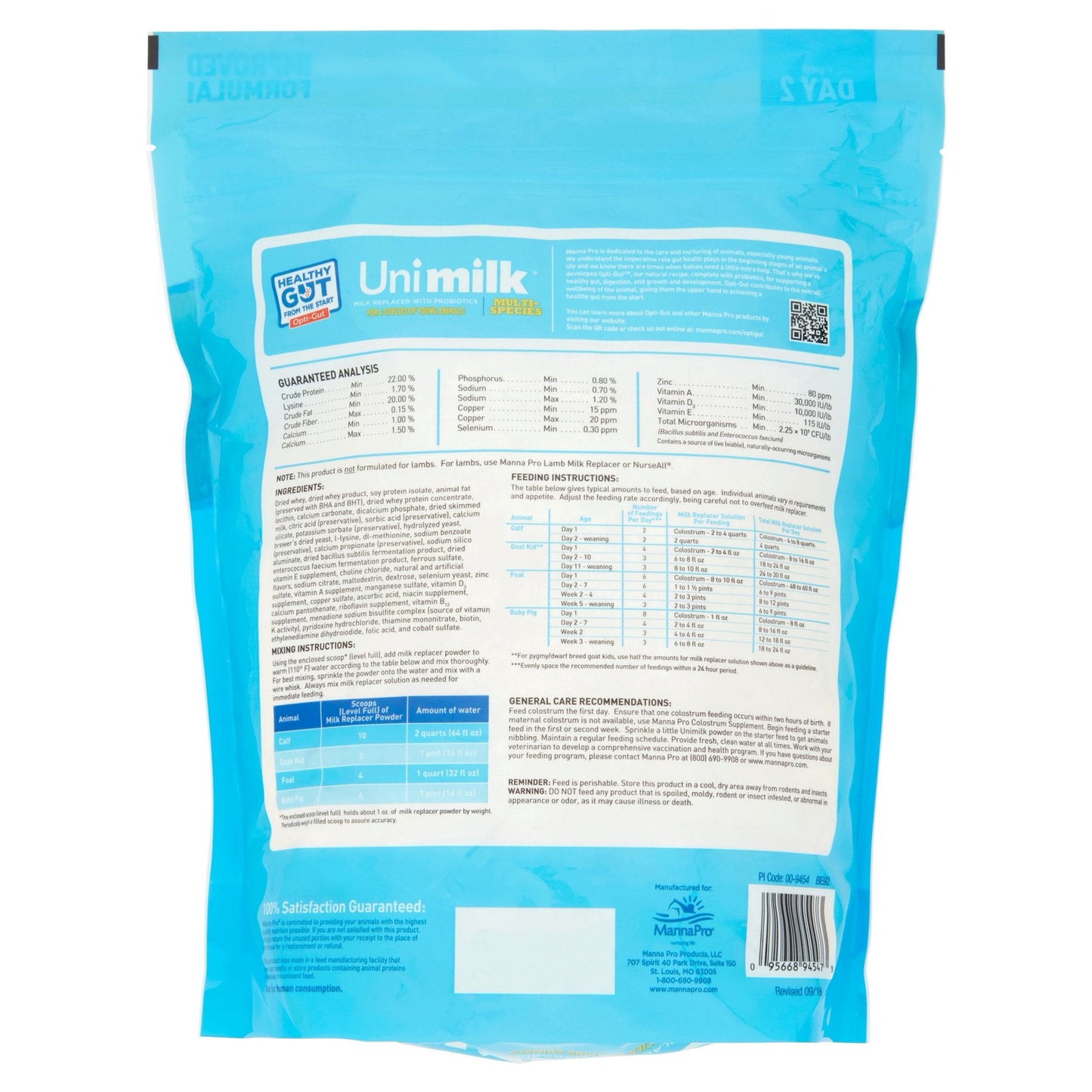 Manna Pro: Unimilk 22-15  3.5 LBS