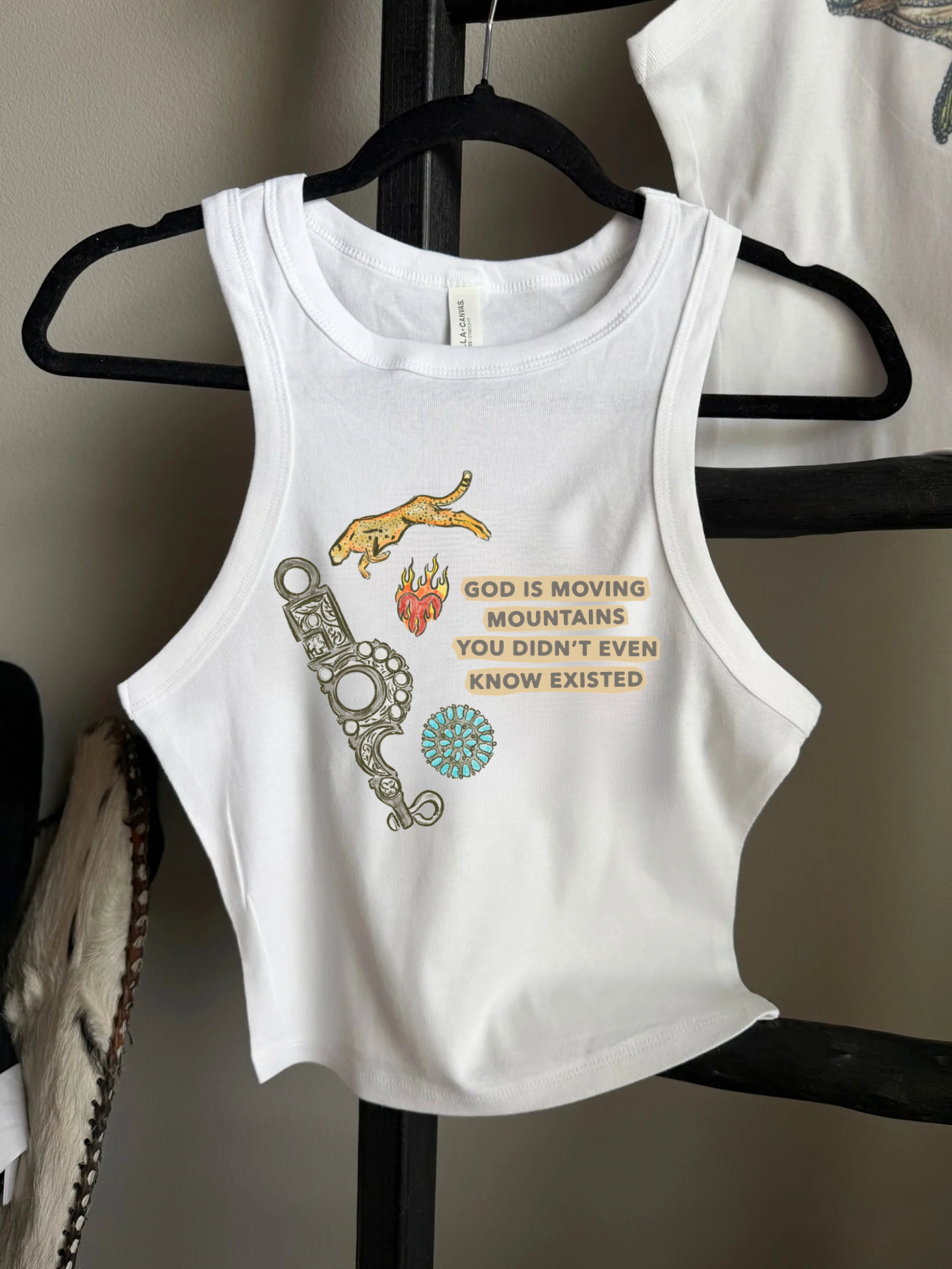 God Is Moving Mountains Cropped Tank