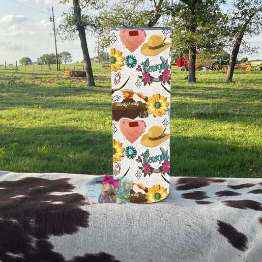 Howdy Honey Cowgirl  20oz Skinny Tumbler