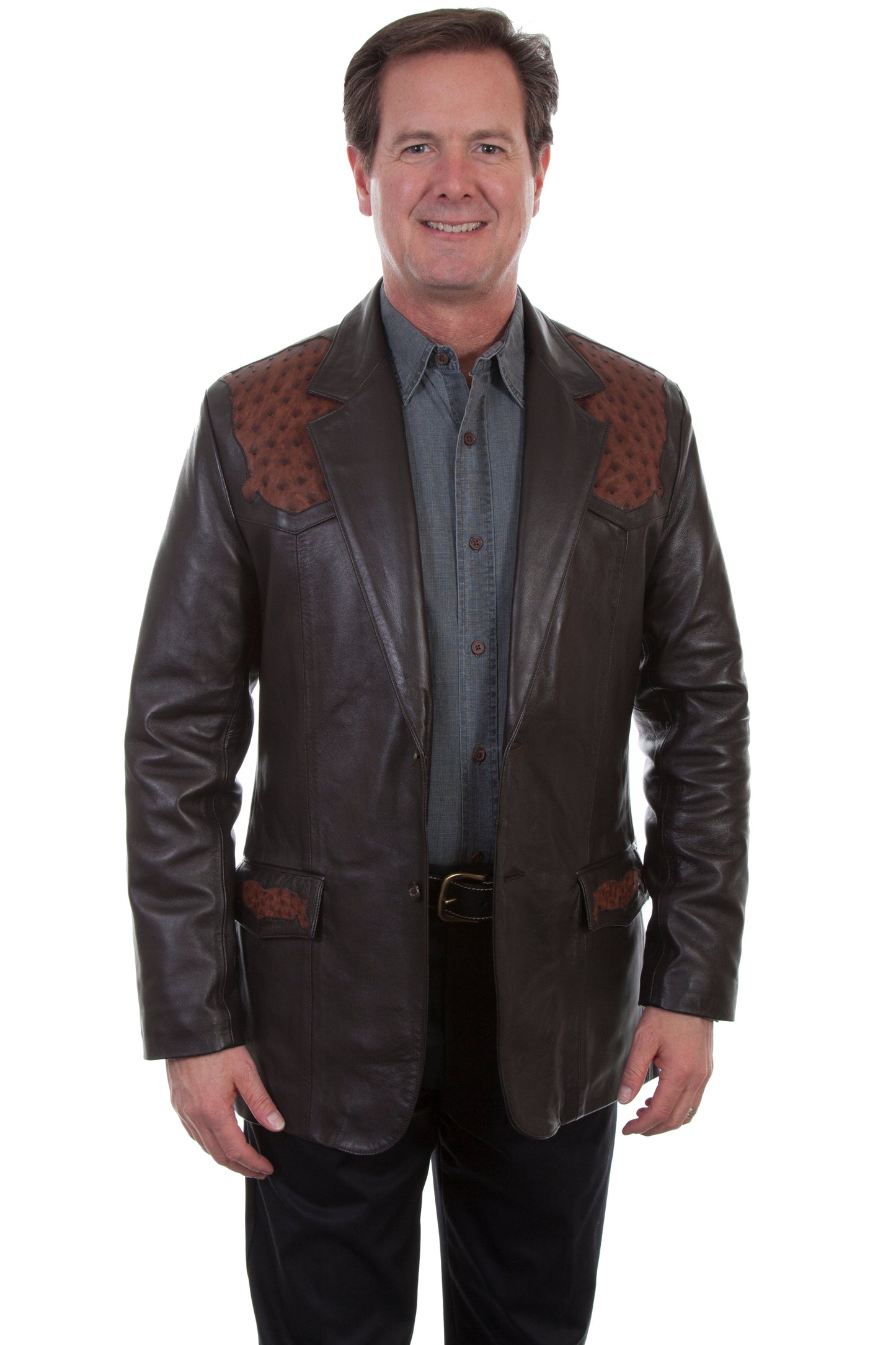 Ostrich Trimmed Blazer - 650