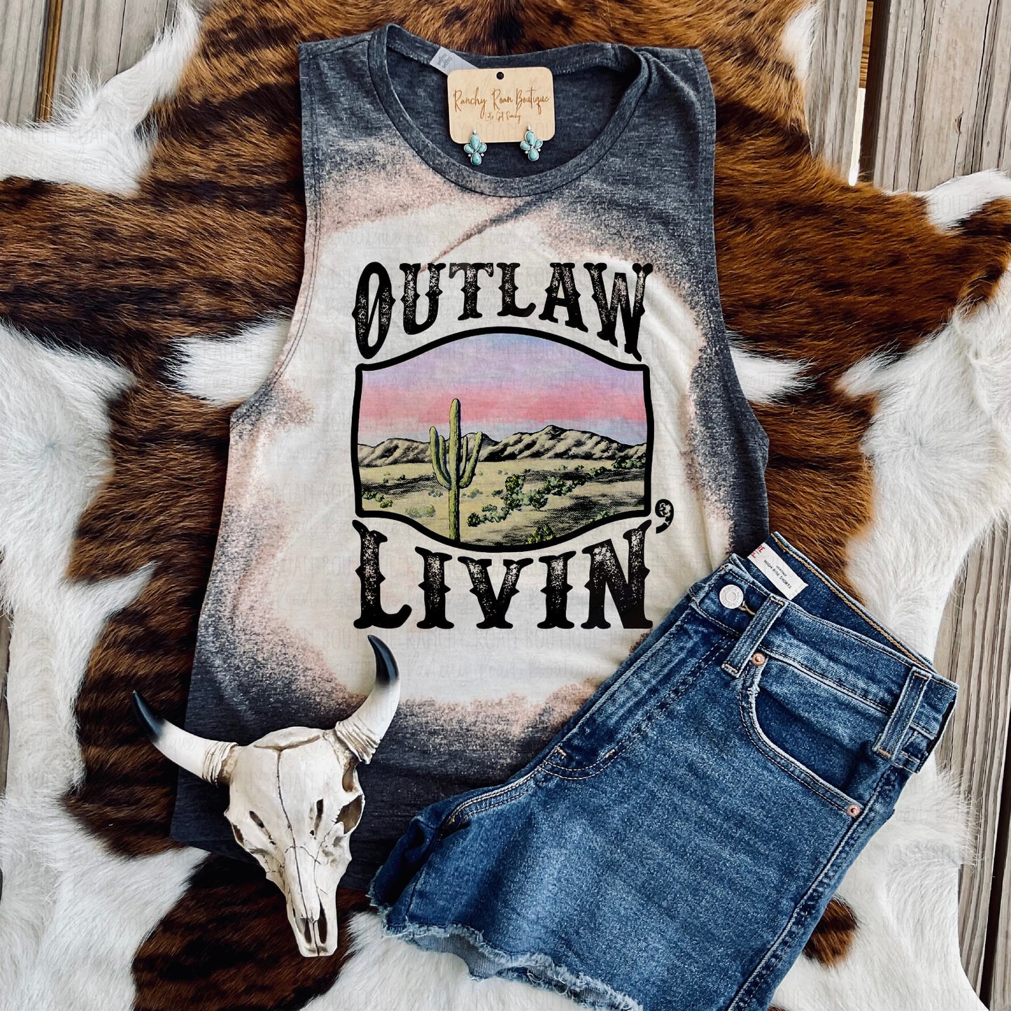 Outlaw Livin Western Festival Muscle Tank