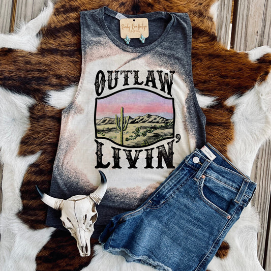 Outlaw Livin Western Festival Muscle Tank