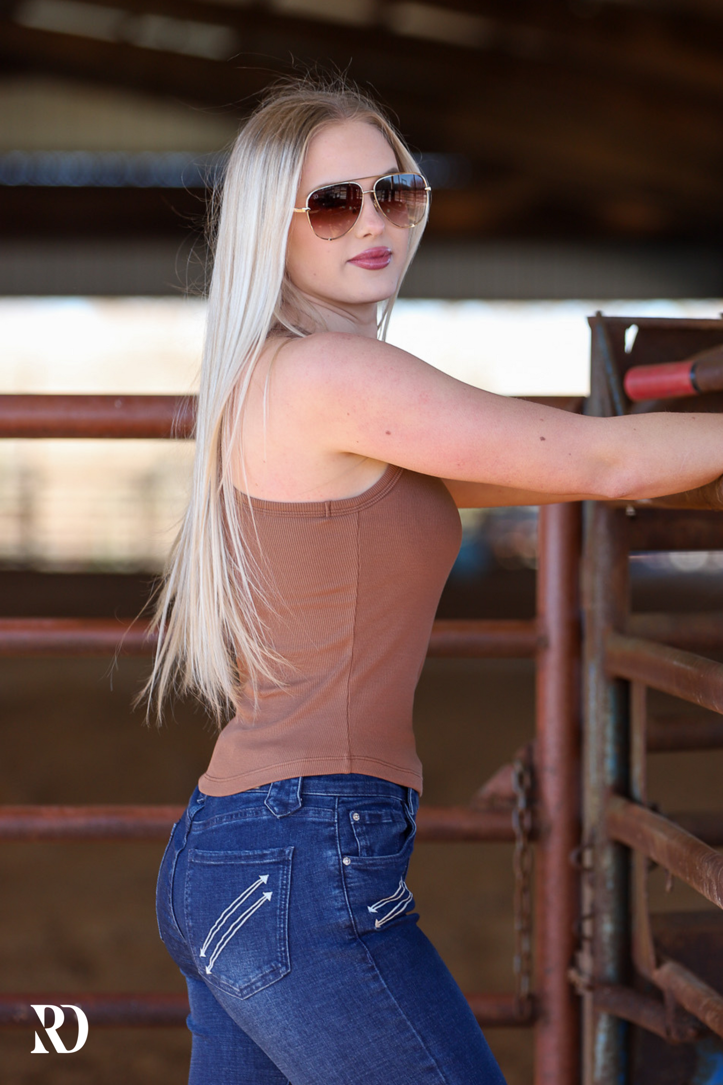 RIBBED ALL-IN-ONE TANK | MOCHA