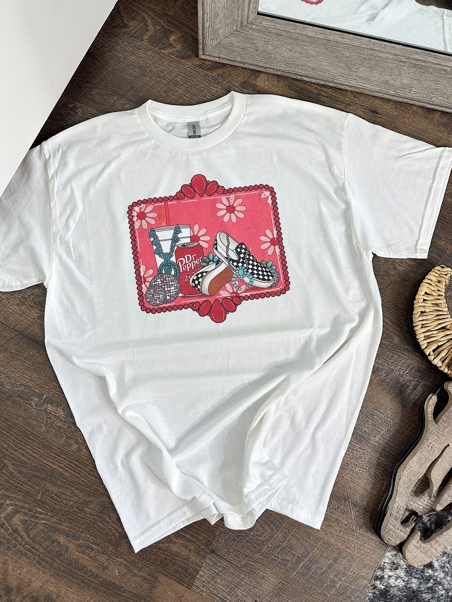 DP & Turquoise TEE or CREWNECK