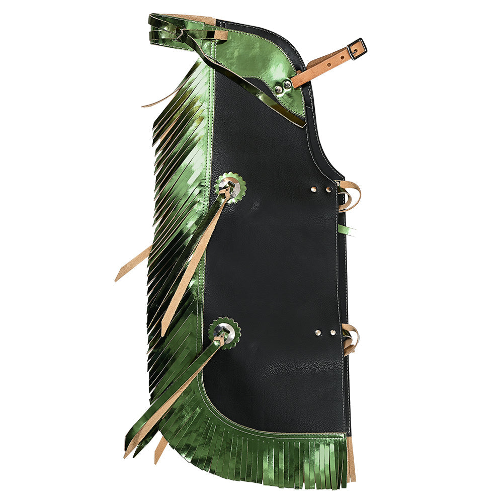 Hilason Western Pro Rodeo Bull Riding Chaps Leather Youth Kid