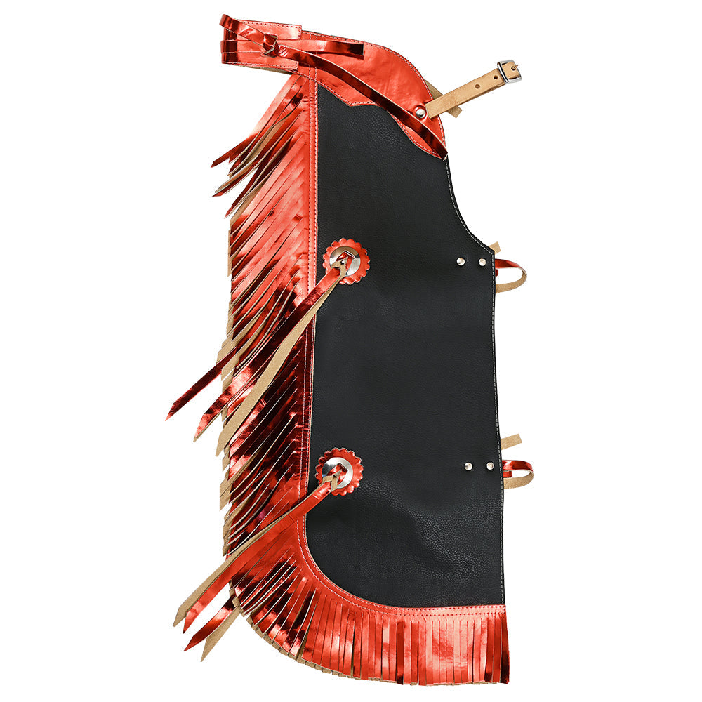 Hilason Western Pro Rodeo Bull Riding Chaps Leather Youth Kid