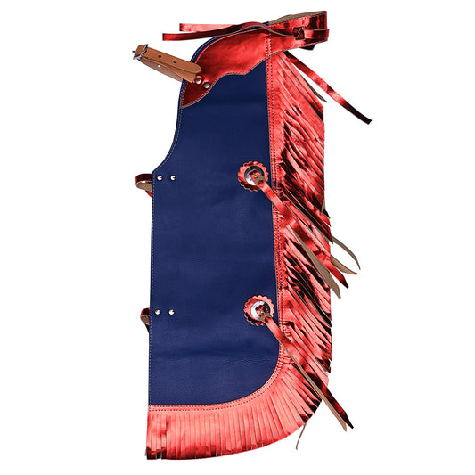 Hilason Western Pro Rodeo Bull Riding Chaps Leather Youth Kid