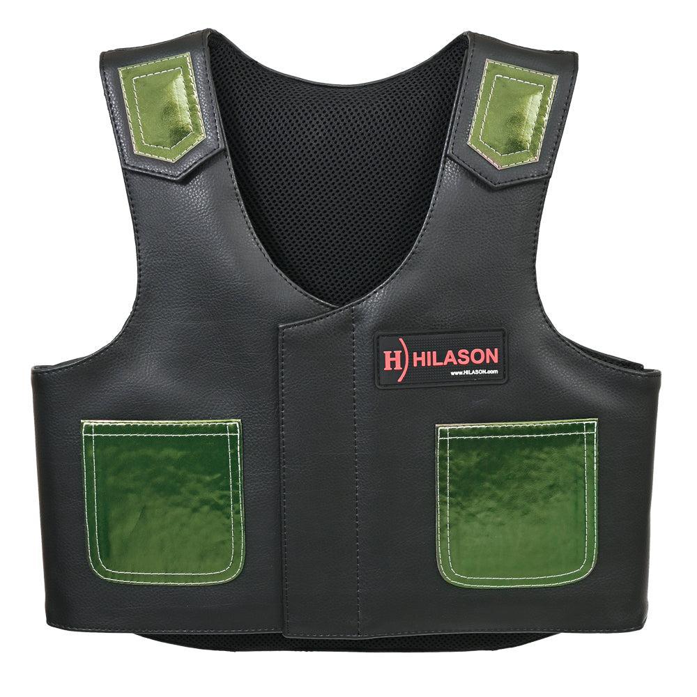 Hilason Kids Junior Youth Bull Riding Pro Rodeo Leather Protective Vest