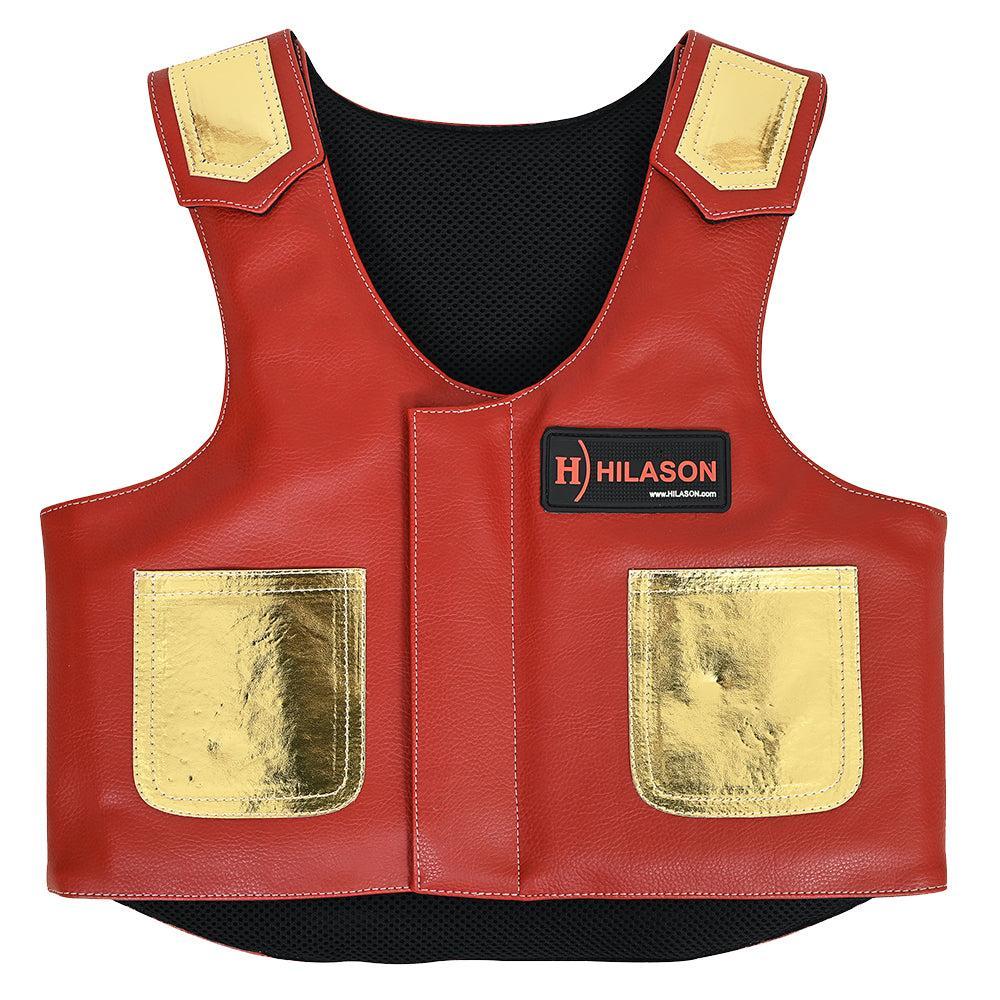 Hilason Kids Junior Youth Bull Riding Pro Rodeo Leather Protective Vest