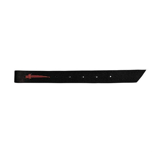 Doubled and Stitched Nylon Off Billet, 1-3/4" x 39" - black