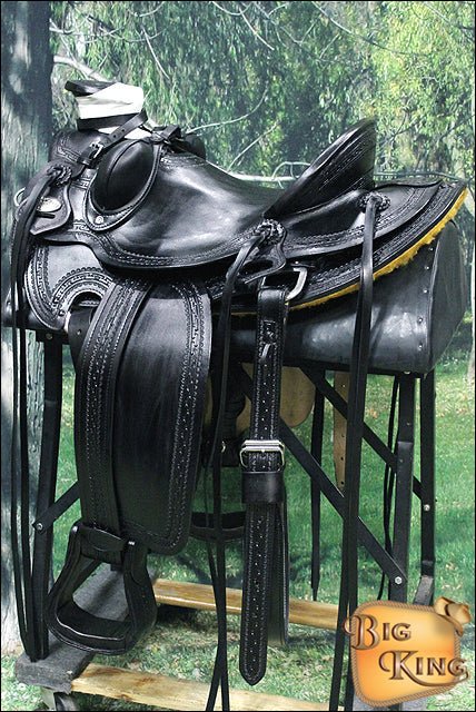 Western Horse Wade Saddle American Leather Ranch Roping Black