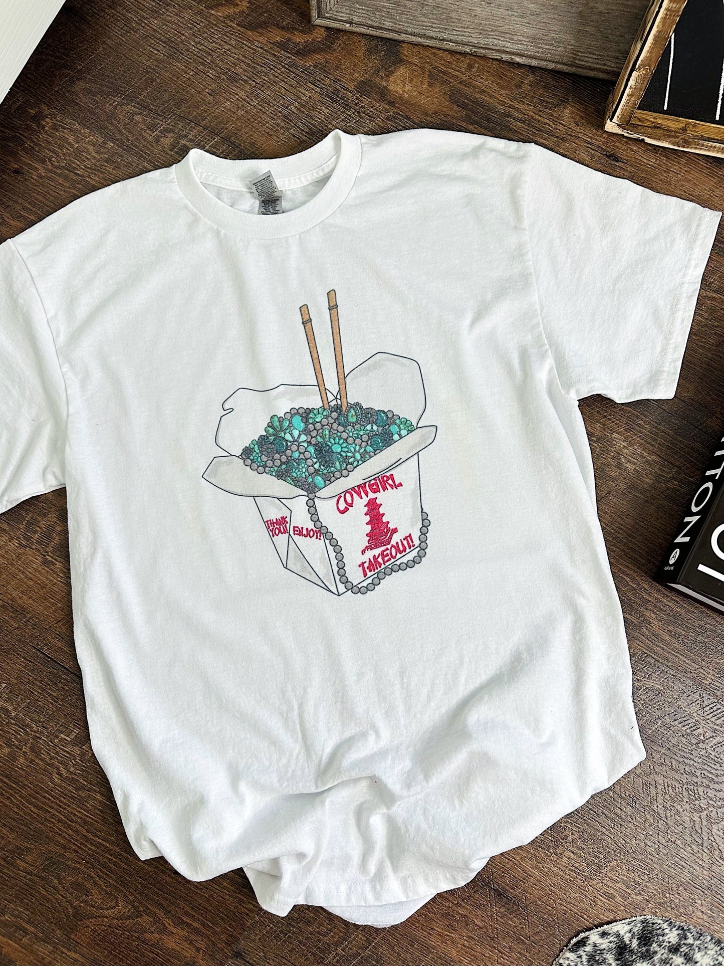 Cowgirl Takeout TEE or CREWNECK