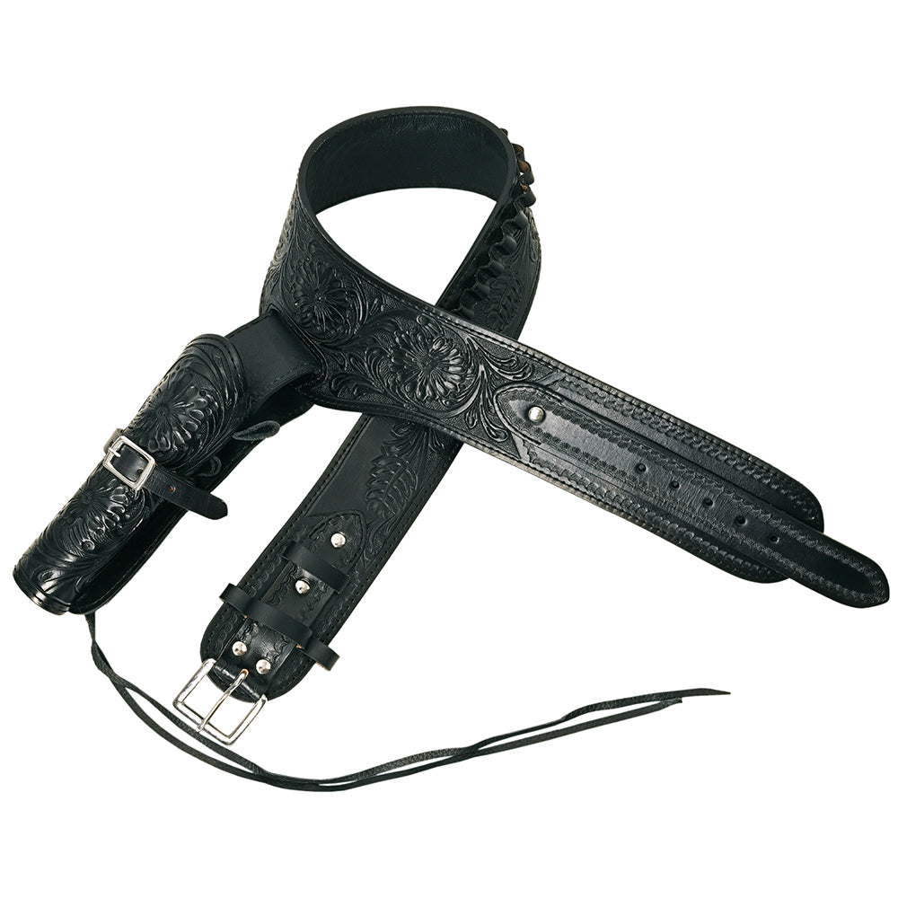 36 In Hilason Western Right Hand Gun Holster Rig 44/45 Cal Leather Cowboy