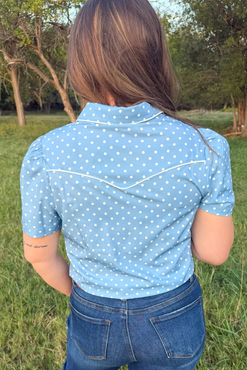 Blue Belle Button up short sleeve