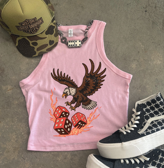Vintage Eagle Ribbed Racer Tank