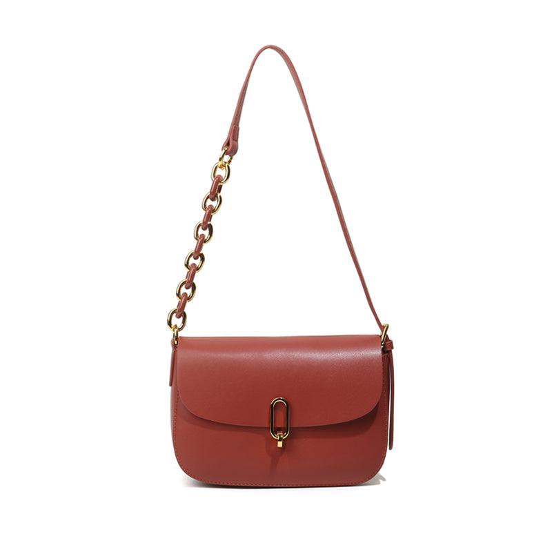 Luxury Retro Cowgirl Saddle Bag | Genuine Leather Brown Handbag