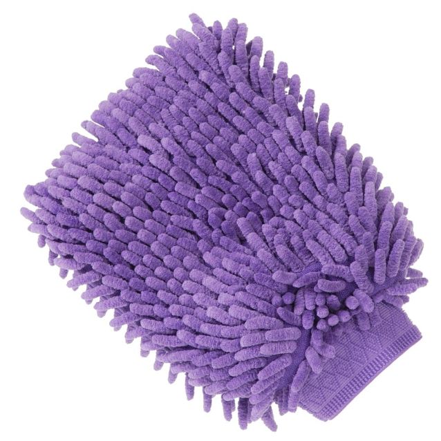 LINED WASH/APPLICATOR MITT-PURPLE
