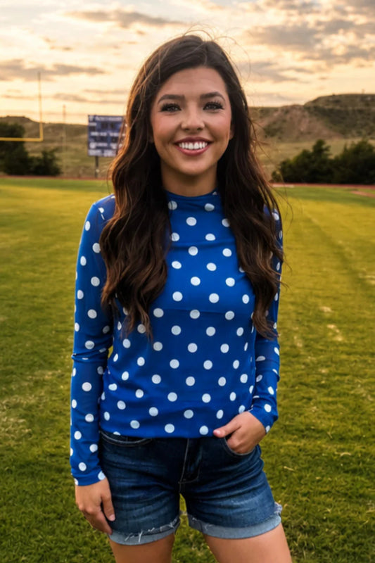 KICKOFF SEASON MESH TOP- Blue