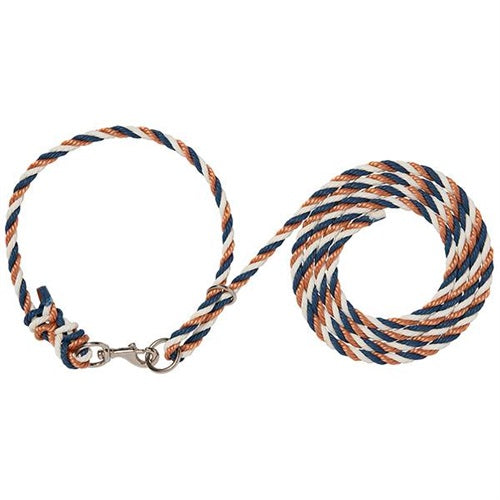 Livestock Adjustable Poly Neck Rope - Cooper / Navy Blue / Gray