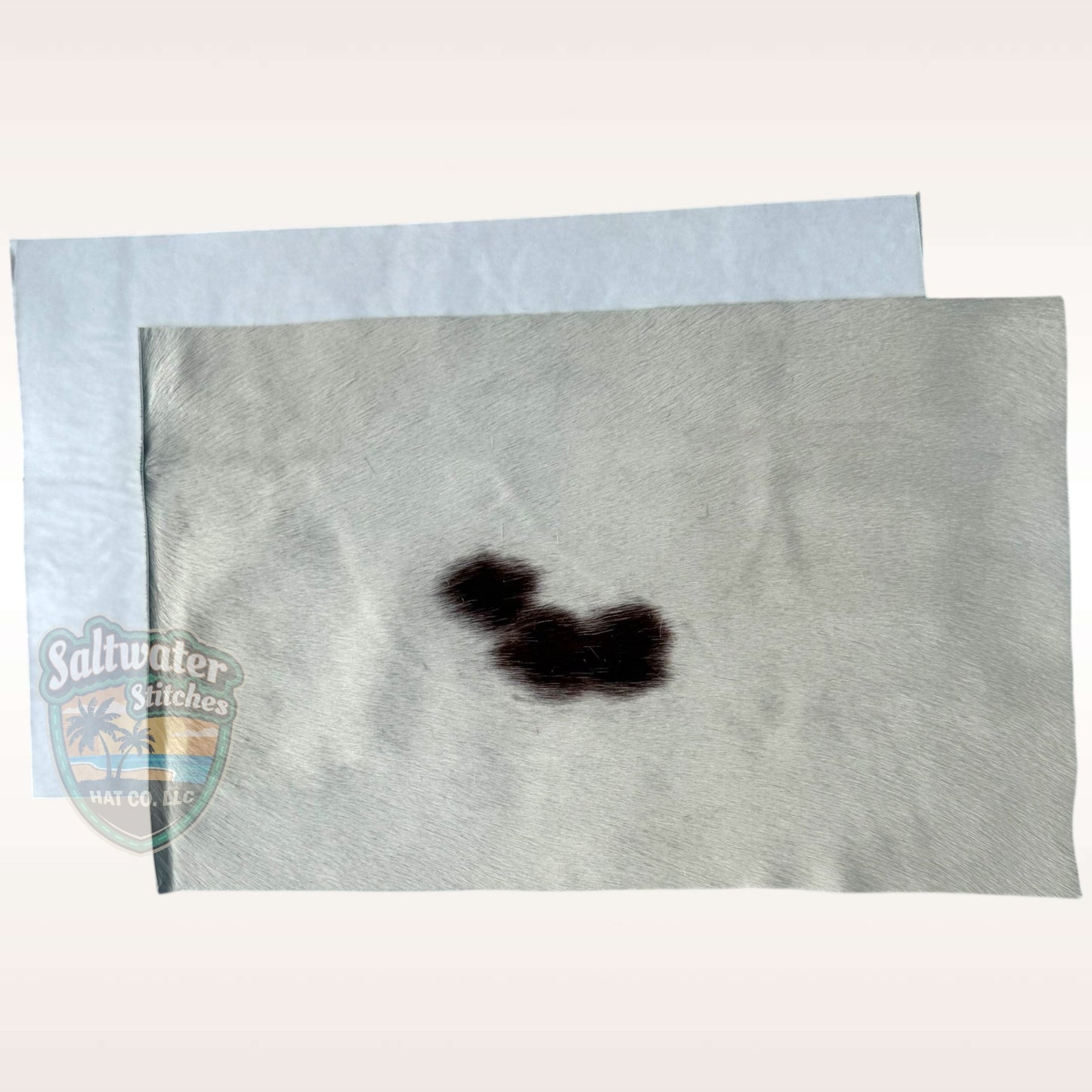 White Cowhide Panel