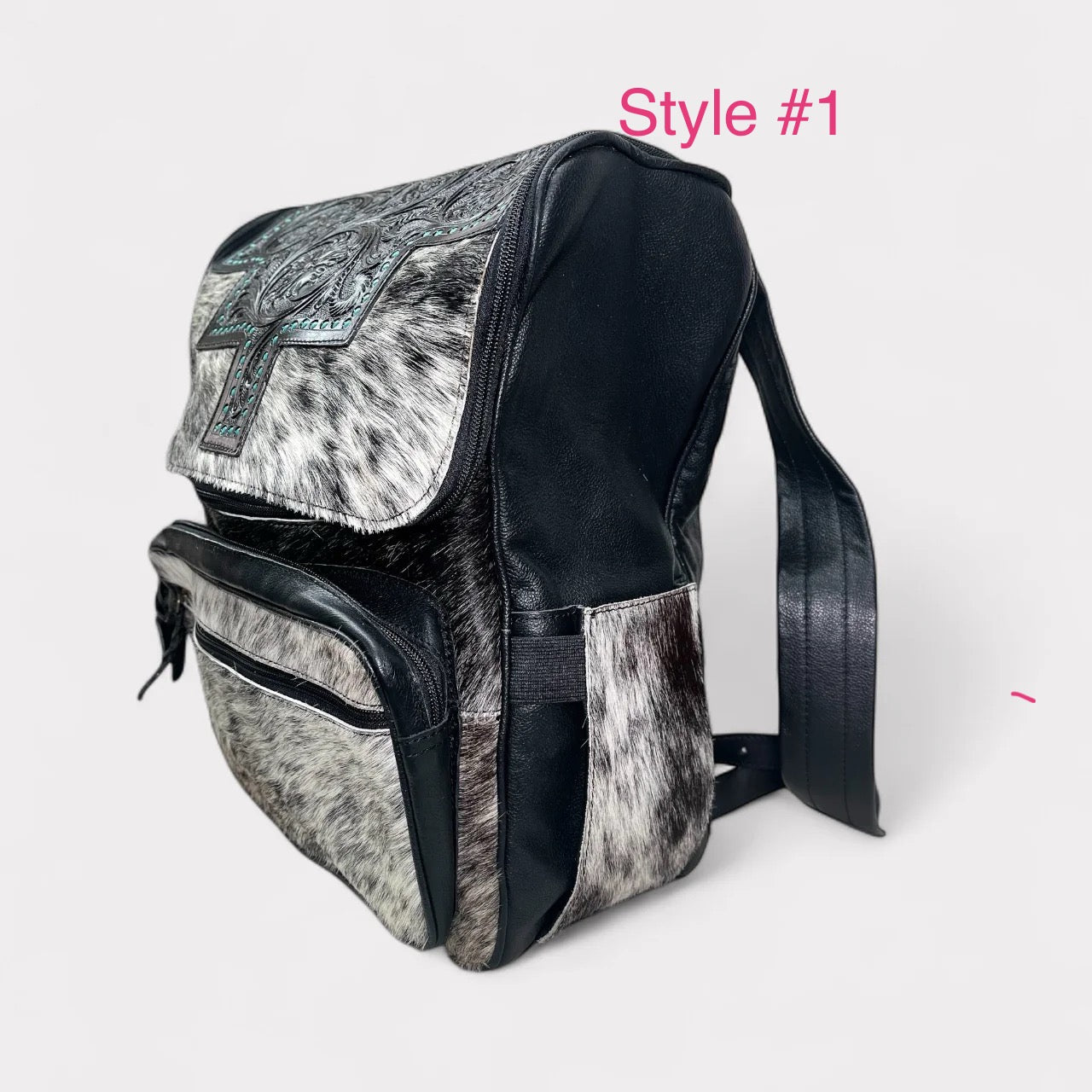 Leather and cowhide backpacks