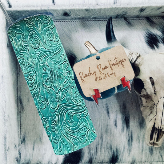 Turquoise Tooled Inlay 20oz Skinny Tumbler