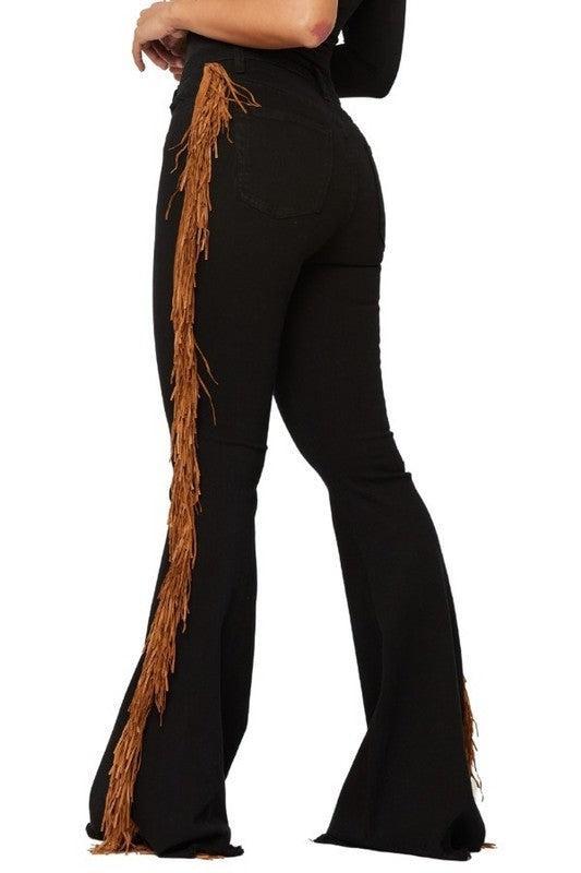 Fringe Bell Bottom-Inseam 30\"