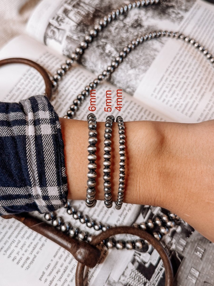 6mm Sterling Silver Pearl Bracelet